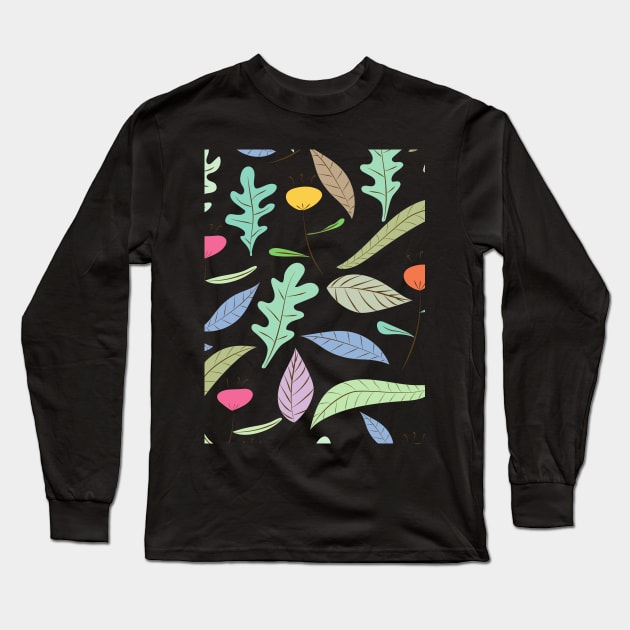 Leaf pattern Long Sleeve T-Shirt by NocClub